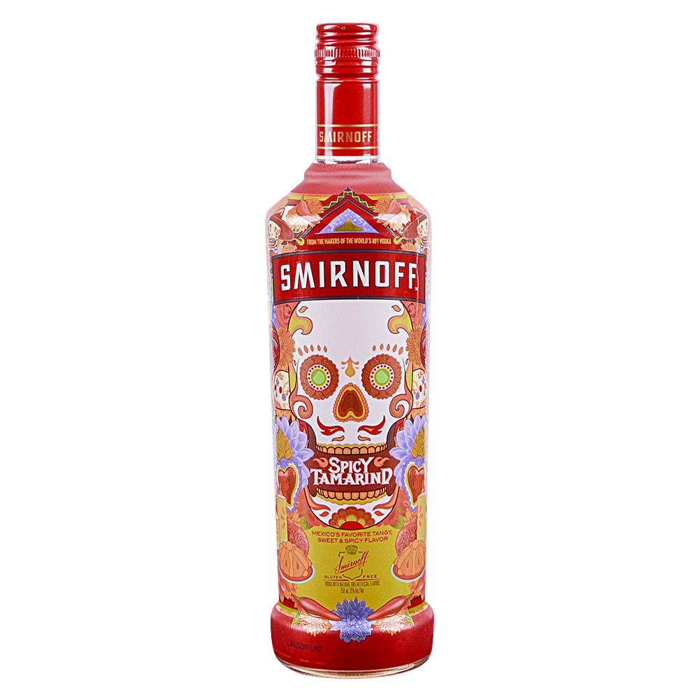 Smirnoff Spicy Tamarind Flavored Vodka 70 Proof 750ml Wine Folder 9727